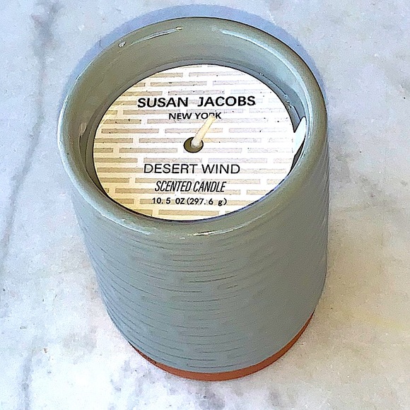SUSAN JACOBS NEW YORK CANDLE DESERT WIND GREY TERRACOTTA NEW 1 WICK  10.5 oz - Picture 2 of 4
